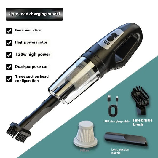Powerful Rechargeable Handheld Vacuum Cleaner – Car & Home Use